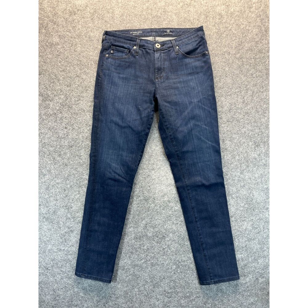 AG Adriano Goldschmied Jeans Womens 27 The Prima Ankle Skinny Dark Blue Stretch
